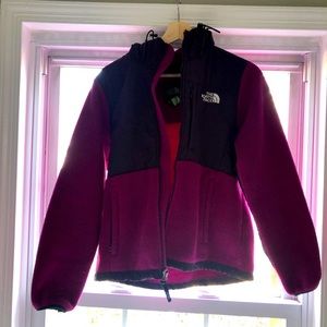 North face hooded zip up